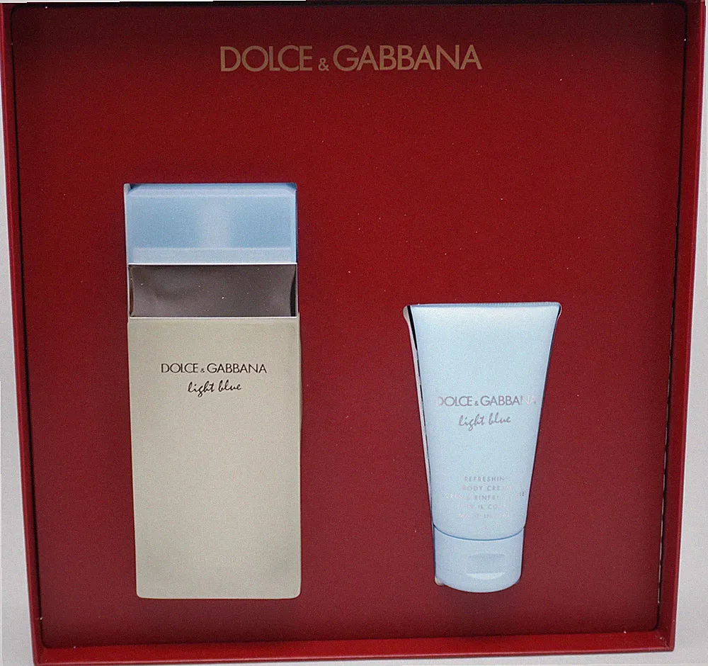 Dolce & Gabbana Light Blue Gift Set 100ml 3.3oz eau de toilette Perfume+ Cream