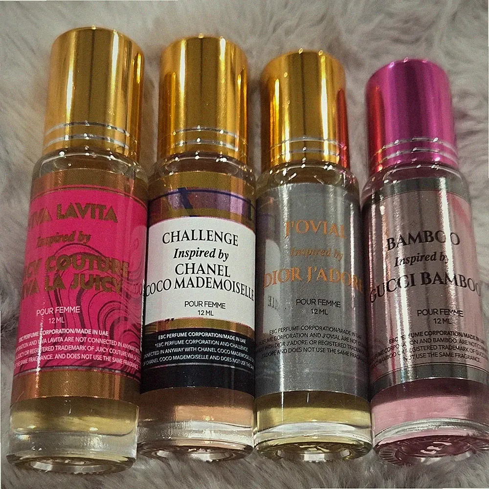 EBC Perfume roll on long lasting oil 12ml 4 pack