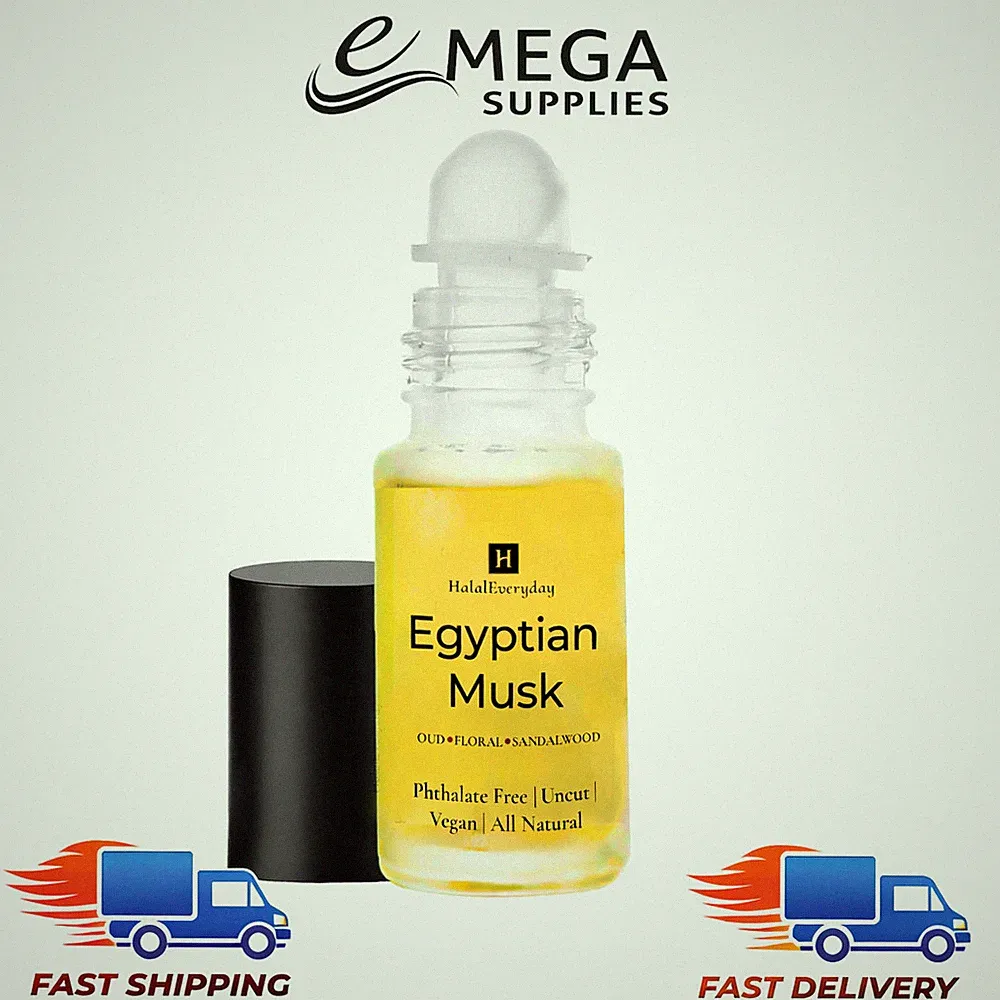 Egyptian Musk Roll-On Perfume Oil – 1 oz | For Body, Hair & Skin