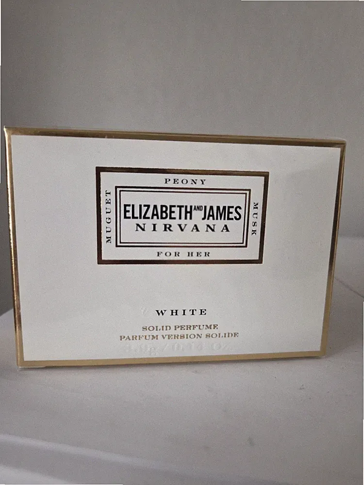 Elizabeth And James Nirvana White Solid Perfume Compact .14oz/3.9 New Sealed Box