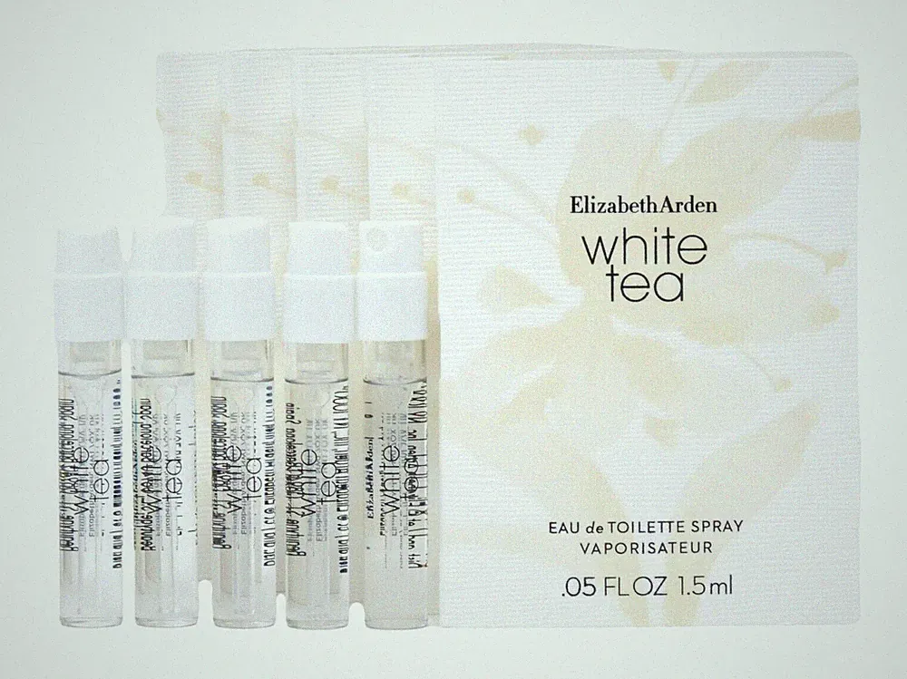 ELIZABETH ARDEN WHITE TEA EDT 1.5ml .05fl oz x 5 PERFUME SPRAY SAMPLE VIALS