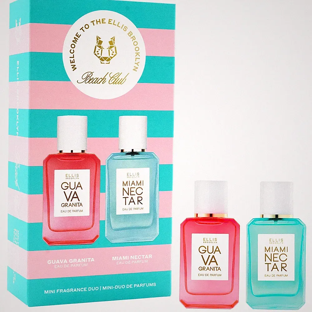 Ellis Brooklyn BEACH CLUB Fragrance Parfum Mini Duo Gift Set 2 x 0.25 oz/7.5 mL
