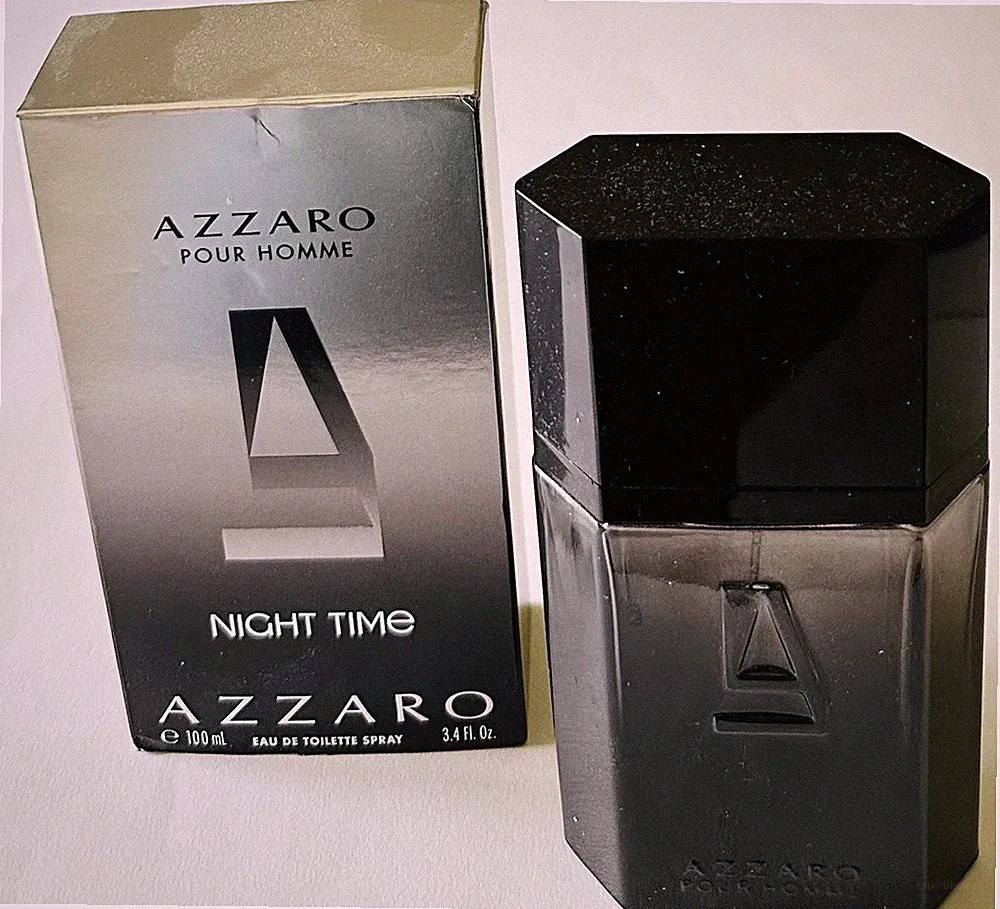 EMPTY BOTTLE Azzaro Pour Homme Night Time 3.4 oz Eau de Toilette for Decoration