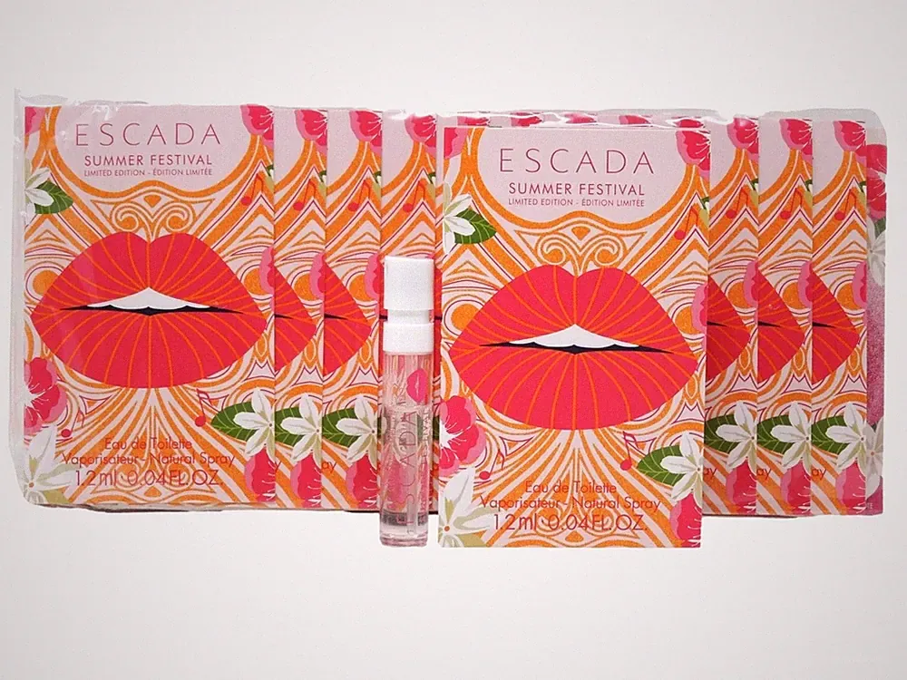 ESCADA SUMMER FESTIVAL EDT 1.2ml .04fl oz x 12 PERFUME SPRAY SAMPLE VIALS SEALED