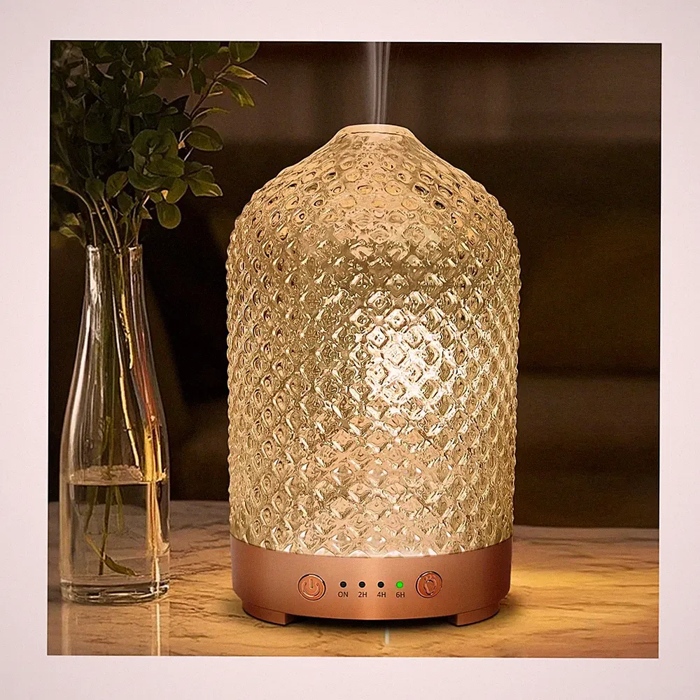 Essential Oil Diffuser 200ml-Ultrasonic Aroma Diffuser with 4 Timer... Fast Ship