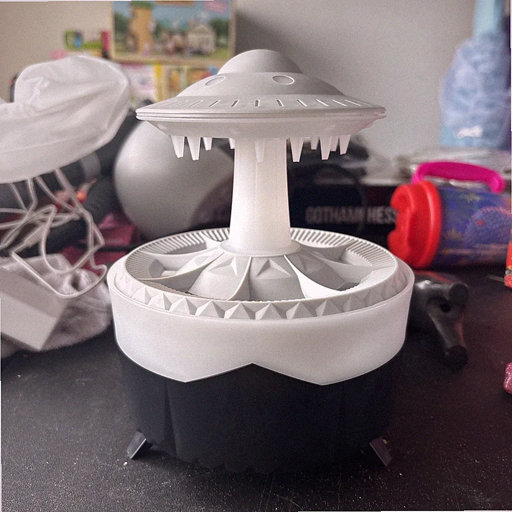 Essential Oil Diffuser 350ML UFO Raindrop Aromatherapy Diffuser Cool Mist Hum