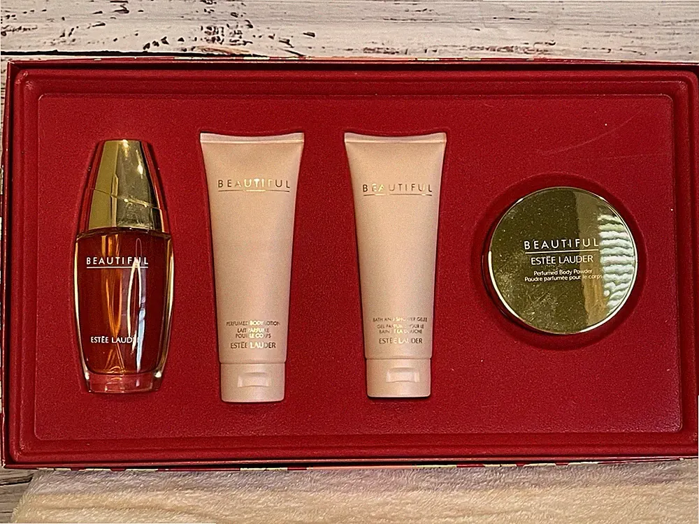 Estée Lauder Beautiful Perfume Lotion Gelee Powder Gift Set