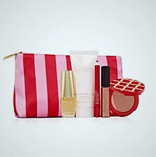 Estee Lauder 6 pc Beautiful Perfume & Body Lotion Lip Shine Bronzer Gift Set
