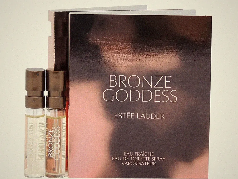 ESTEE LAUDER BRONZE GODDESS EDT 1.5ml .05fl oz x 2 PERFUME SPRAY SAMPLES