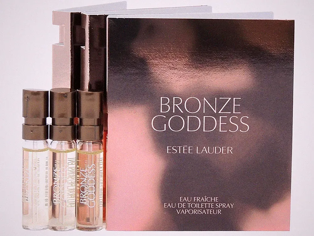 ESTEE LAUDER BRONZE GODDESS EDT 1.5ml .05fl oz x 3 PERFUME SPRAY SAMPLES