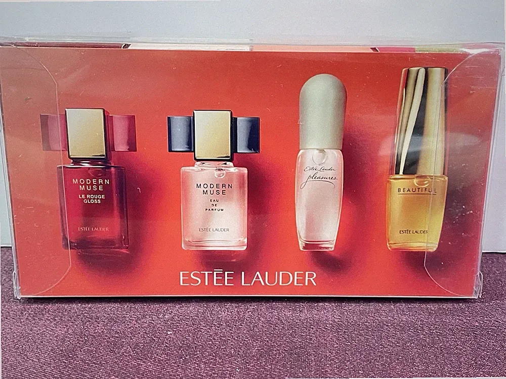 Estee Lauder Fragrance Treasures 4-piece Miniature Gift Set Perfume Spray NEW