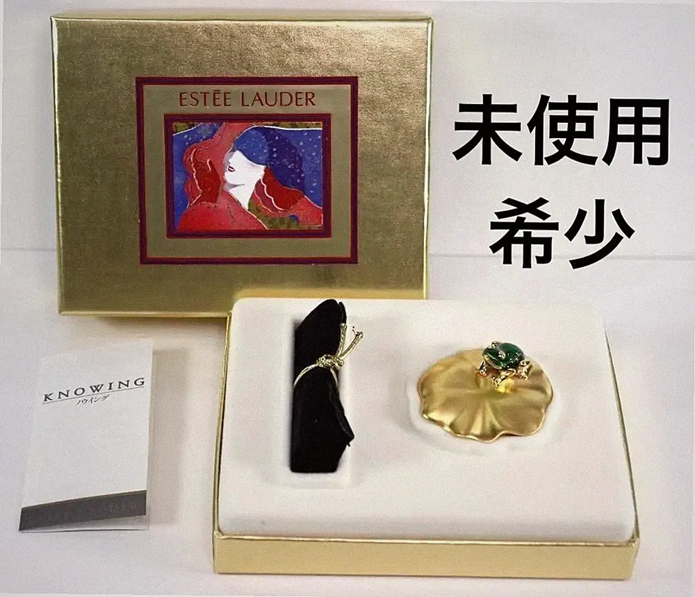 Estee Lauder Knowing Solid Perfume Compact Frog 1994 Rare Unused Boxed – Japan