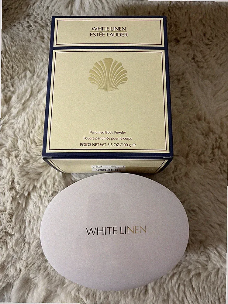 Estee Lauder Perfumed Body Powder- White Linen- Full Size 3.5 oz/100g, NIB