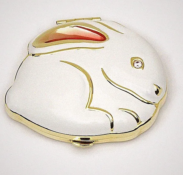 Estee Lauder Solid Perfume Powder Compact 2001 "Honey Bunny" MIBB for Easter