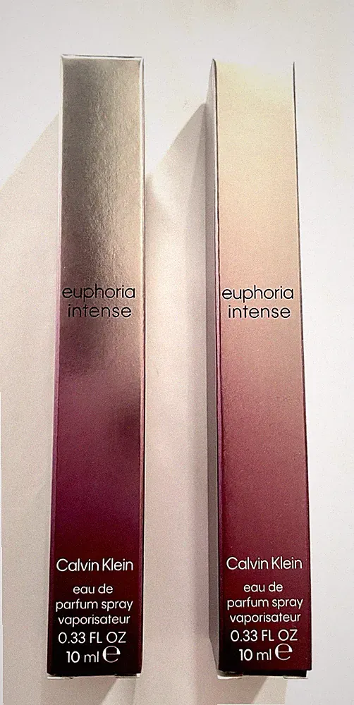 Euphoria INTENSE By Calvin Klein EDP Travel Spray Perfume .33oz New SET OF 2