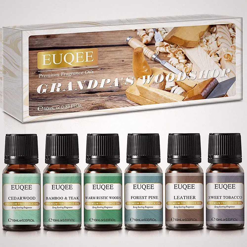 EUQEE Fragrance Oils Gift Set Premium Woody Scented Oil Forest Pine, Warm Ru...