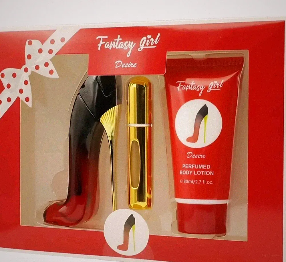 Fantasy Girl Desire Women Gift Set 3PC Eau De Parfum Travel Spray Lotion