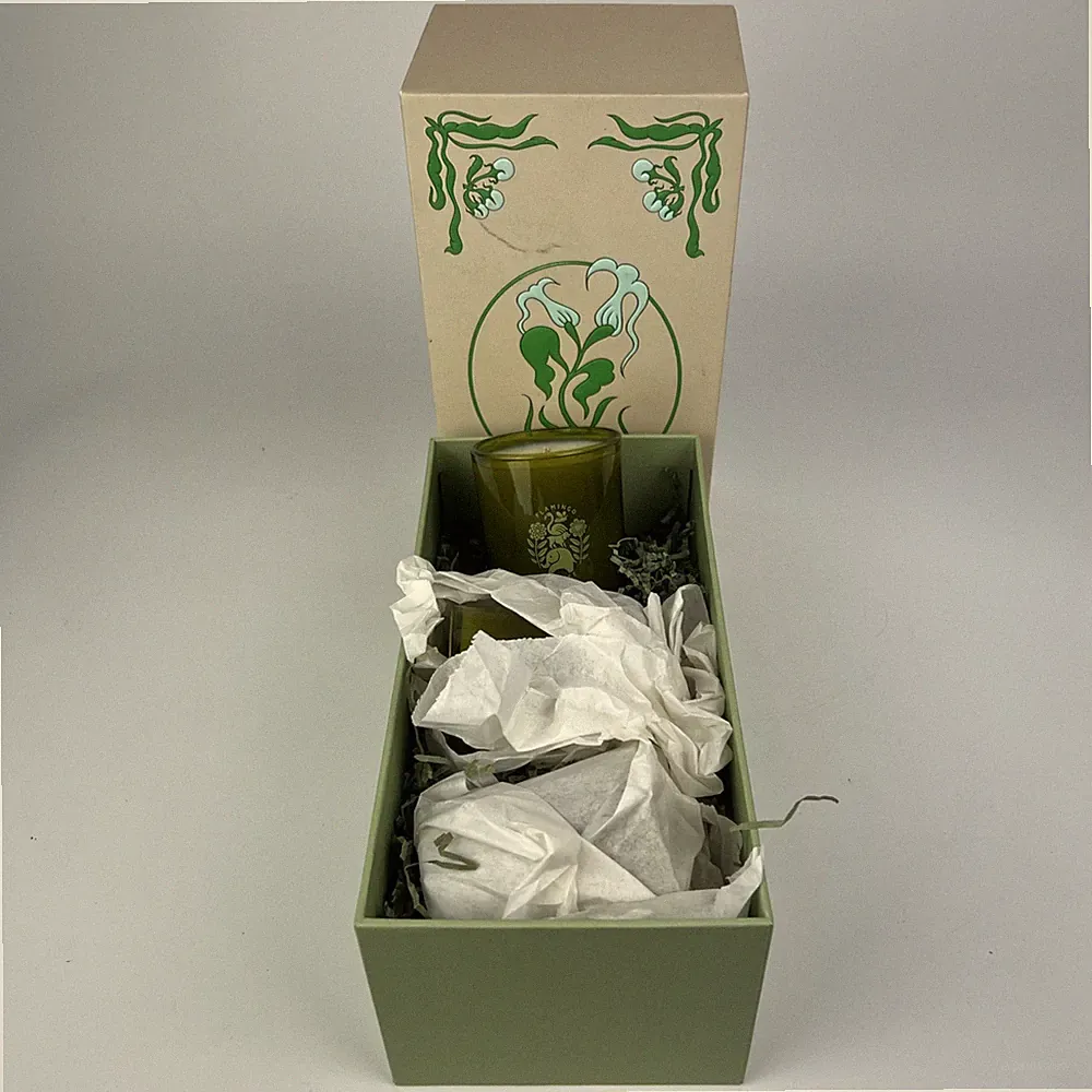 Flamingo Estate Candle Set Rosemary Sage Tomato Gift Set of 3 Open Box