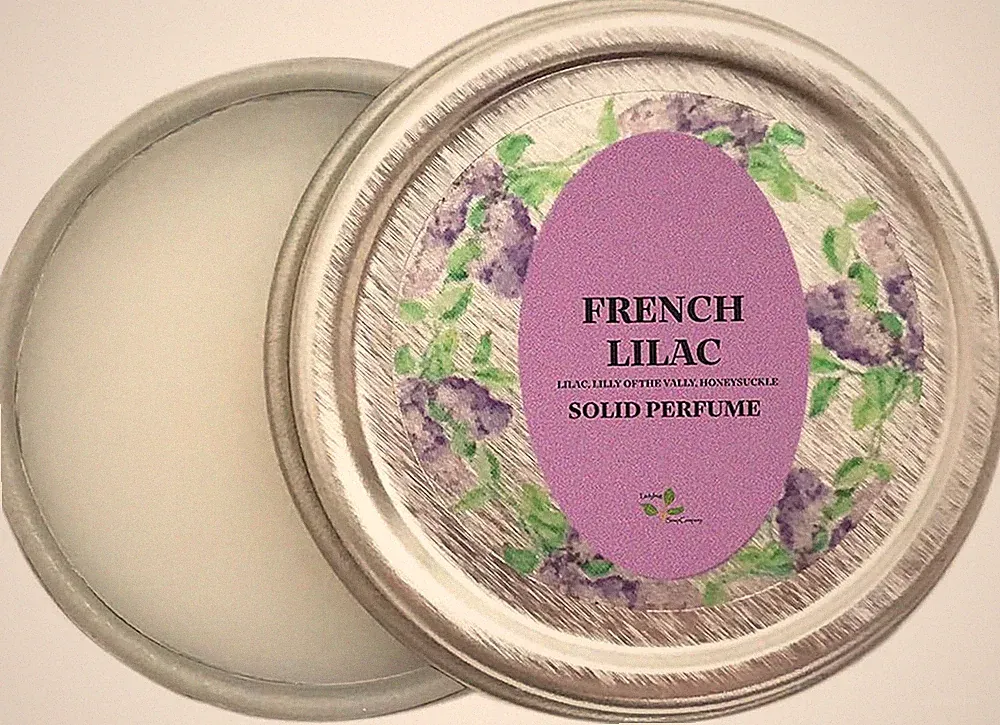 French Lilac Solid Perfume Balm, , Handcrafted in the