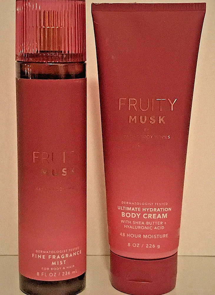 FRUITY MUSK Hydration body cream & Fragrance mist spray Bath Body Works 2