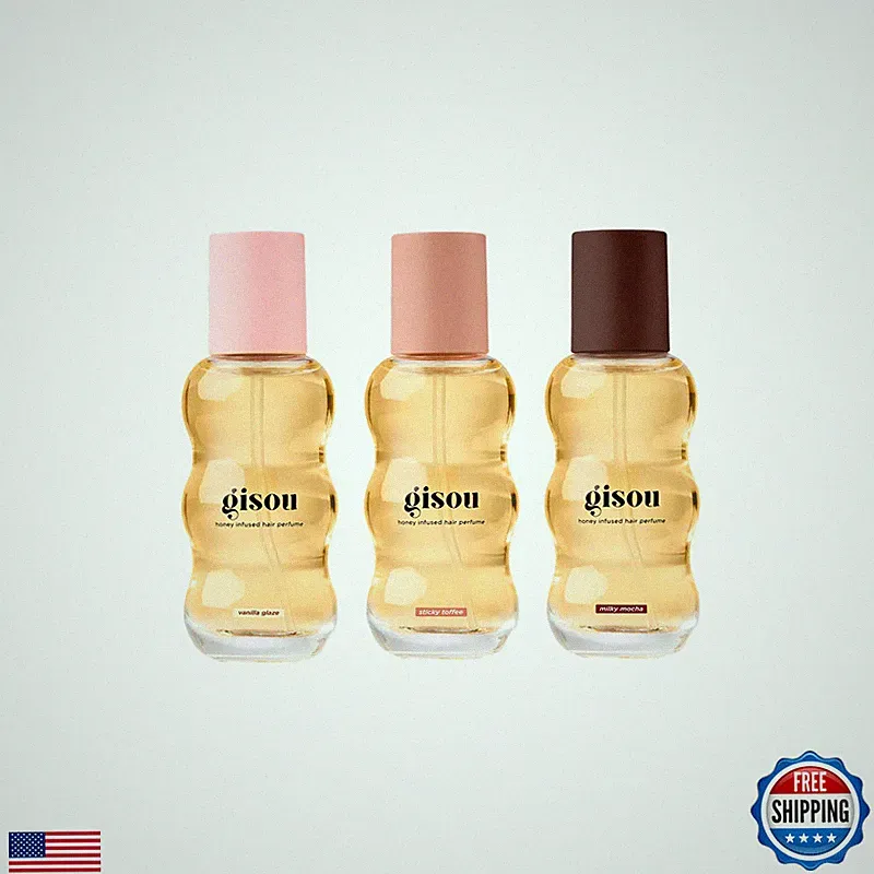 Gisou Hair Perfume Mini Variety Packs 0.5 Fl Oz Glaze Scents Trio
