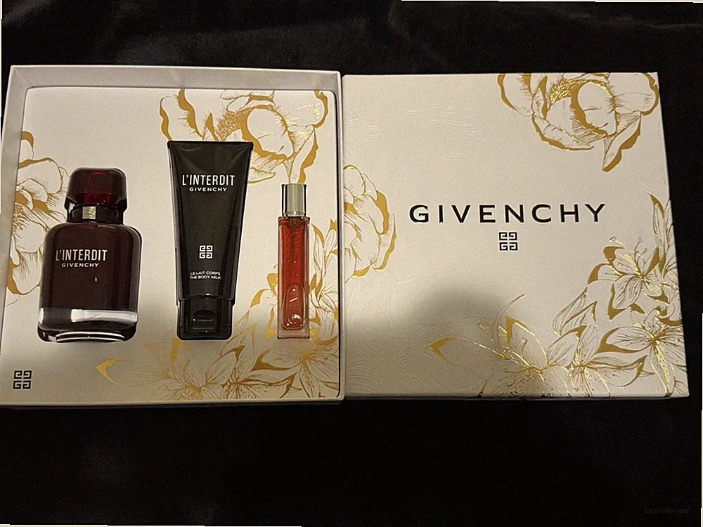 Givenchy L’Interdit Rouge 3‑Pc Perfume Gift Set 2.7oz + Travel Spray + Body Milk