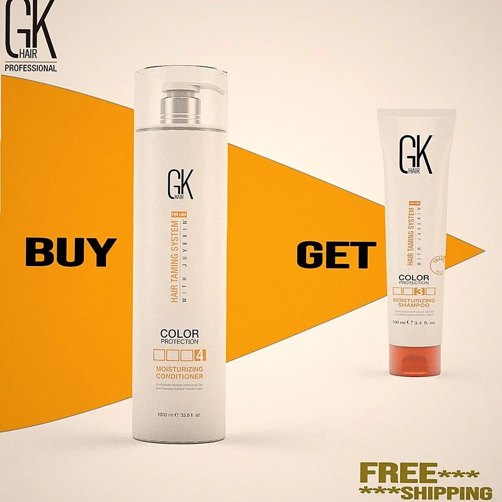 GK HAIR Women Men Moisturizing Conditioner Free Shampoo Color Treated 33.8 fl oz