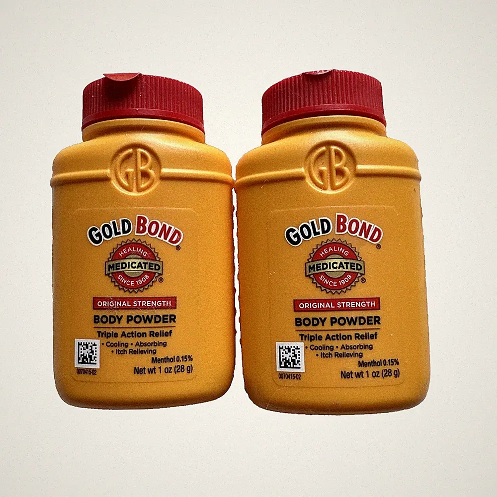 Gold Bond Medicated Body Powder Original Strength 1oz Travel Talc Lot of 2 New