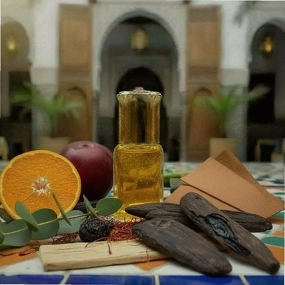 Gold Leather Oud. Uncut Concentrated Perfume Oil Attar Alcohol-Free 6ml Roll-On