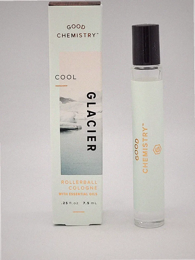 Good Chemistry Cool Glacier Rollerball Cologne w/ Essential Oils - New