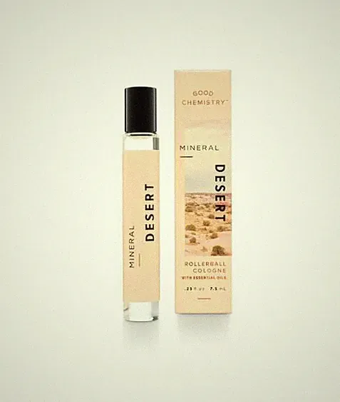 Good Chemistry Mineral Desert Rollerball Cologne W/ Essential Oils .25 oz 7.5ml