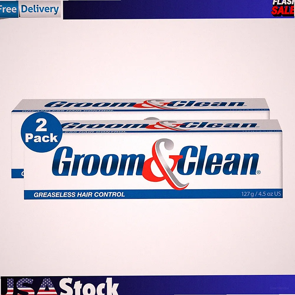 Groom & Clean Hair Control Cream 4.5 Oz (Pack of 2)