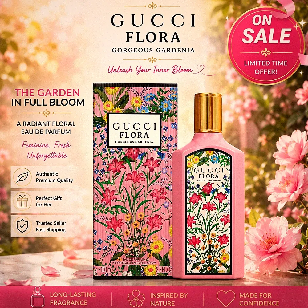 Gucci Flora Gorgeous Gardenia 3.3 oz EDP Perfume for Women | New in Box