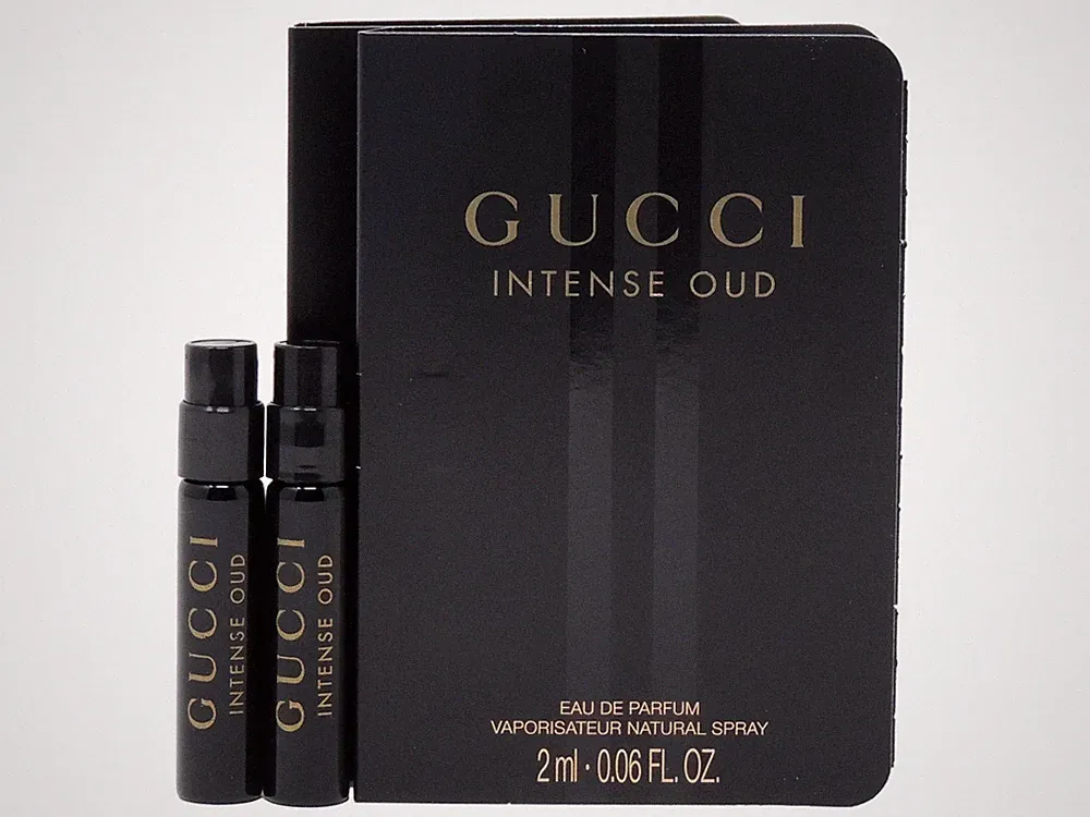 GUCCI INTENSE OUD EAU DE PARFUM 2.0ml .06fl oz x 2 COLOGNE PERFUME SPRAY SAMPLES