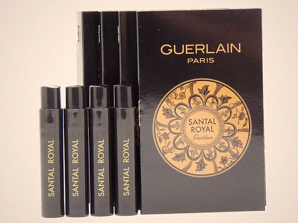 GUERLAIN SANTAL ROYAL EDP 1.0ml .03fl oz x 4 COLOGNE PERFUME SPRAY SAMPLE VIALS