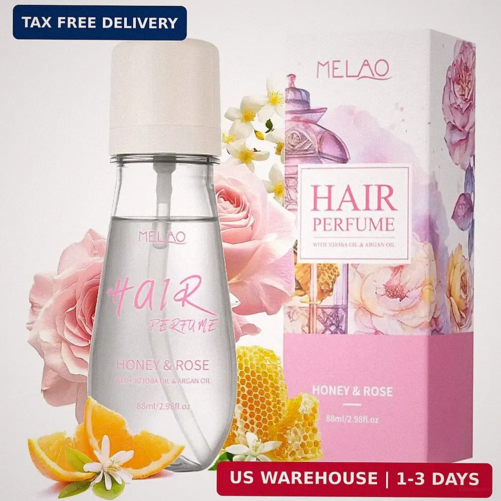 Hair Perfume,Honey & Rose Hair Perfume with Jojoba Oil & Argan Oil for Dry Damag