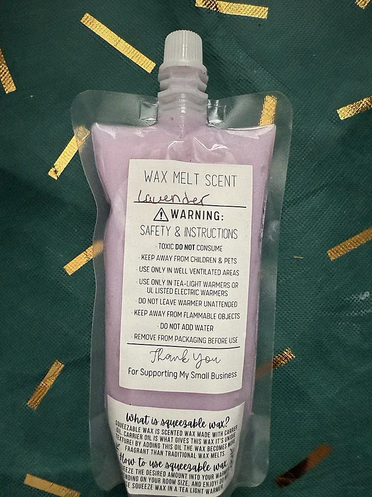 Handmade Squeezable Wax Melts Lavender Scent Aromatherapy Adults