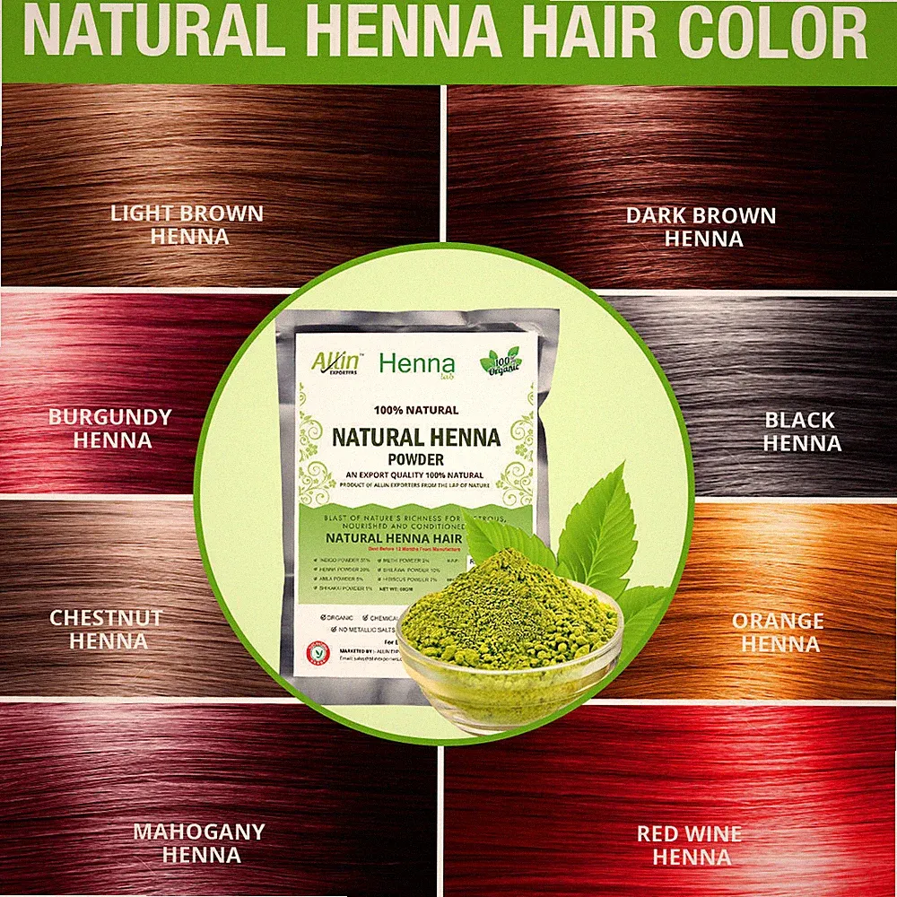 Henna Hair color mehndi For Men & Women 100% Chemical Free, Organic & Natural
