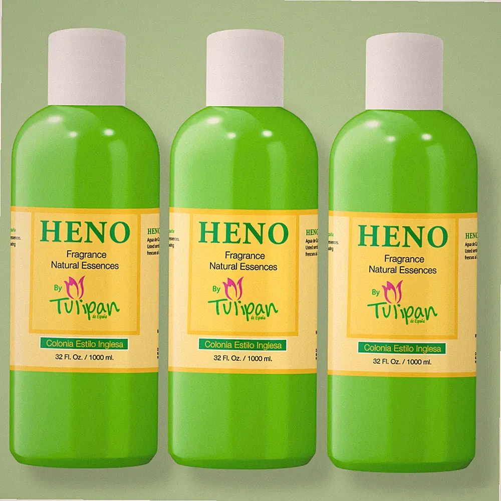 Heno Cologne by Tulipan de España 32 fl oz - Fresh & Natural Fragrance (3-Pack)
