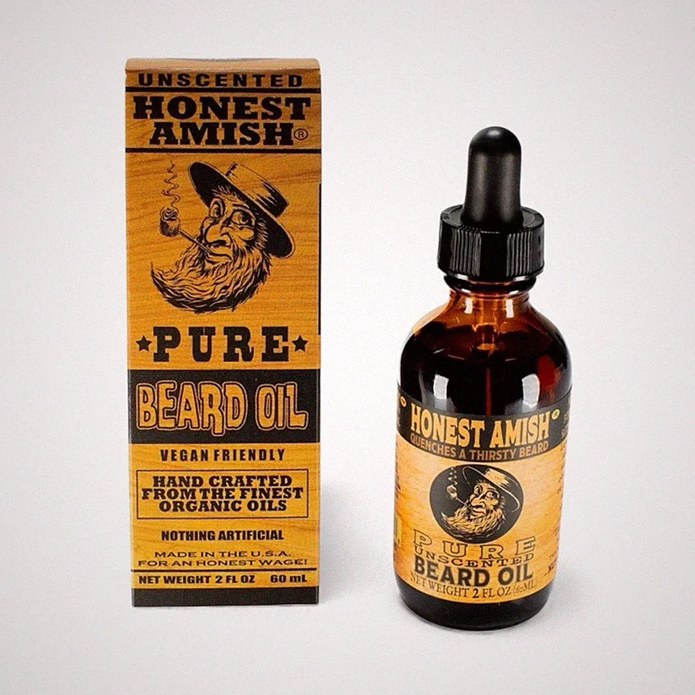 Honest Amish - Pure Beard Oil - 2 Ounce - Fragrance Free