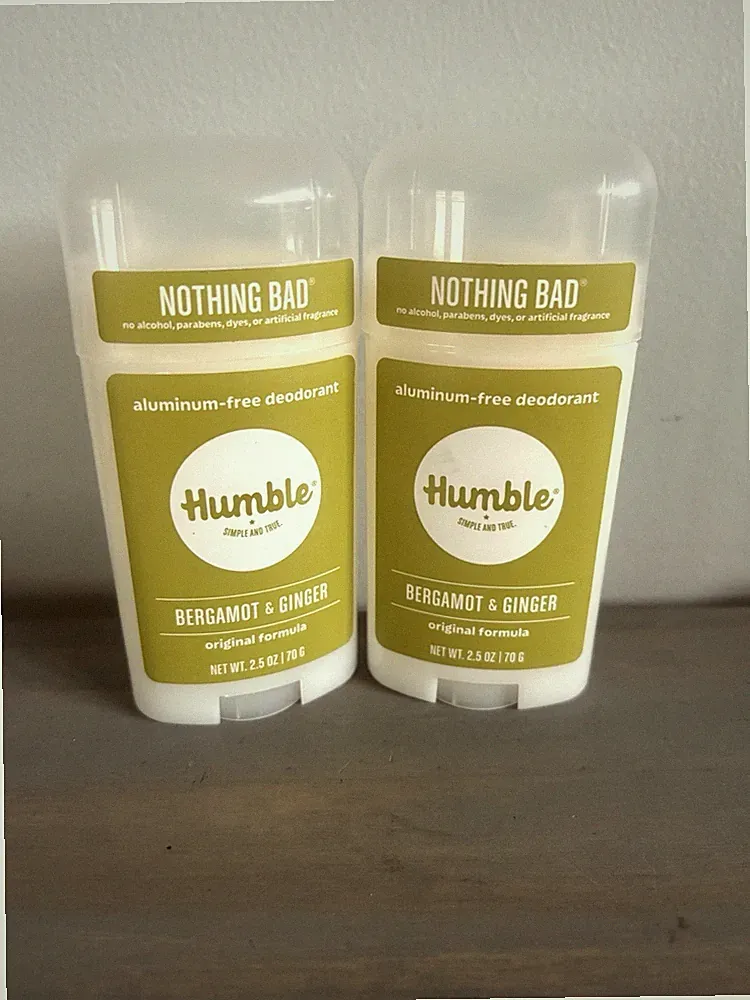 Humble Deodorant- Bergamot & Ginger Scent- 2.5 Oz- 2 Pack