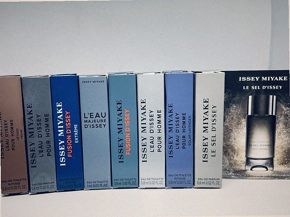 Issey Miyake Cologne Collection For Men Sample Spray 8pc Set