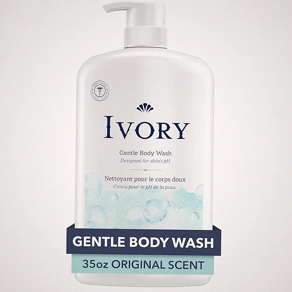 Ivory Body Wash, Designed for the Whole Family, Gentle Formula, Free Dyes 35 oz