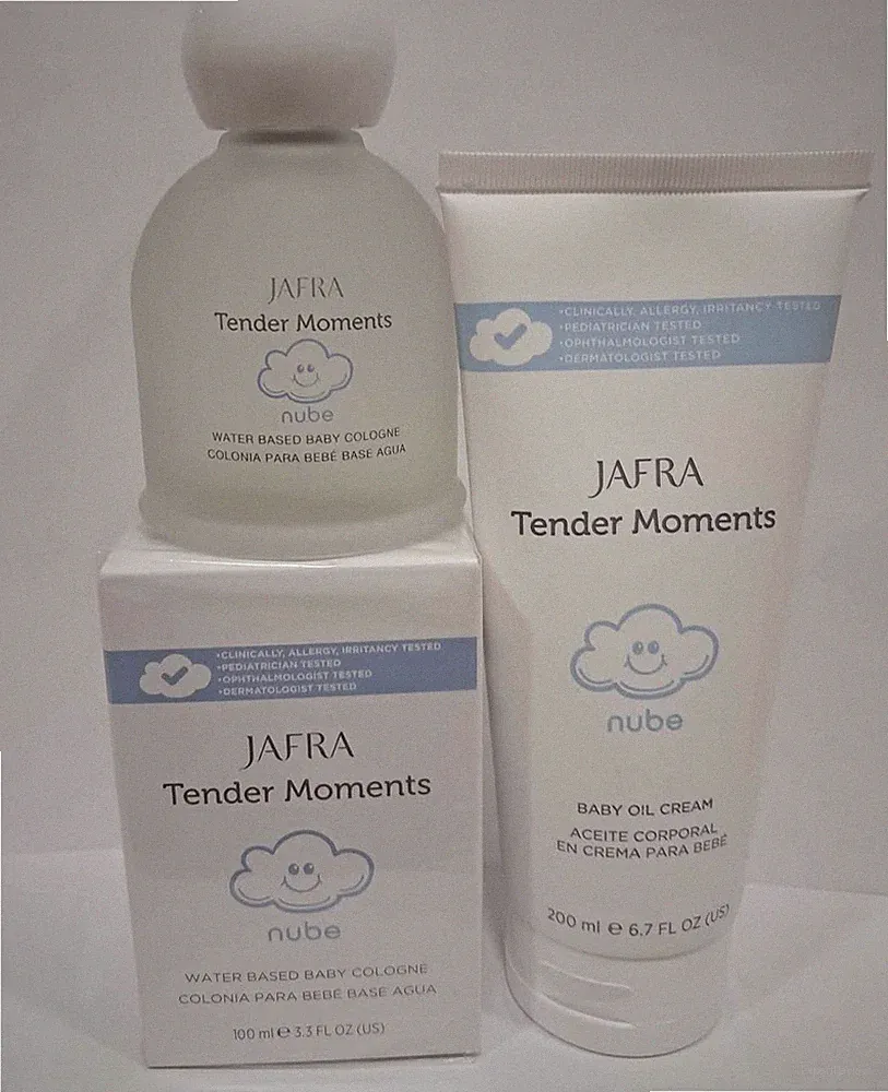 Jafra DUO Tender Moments Perfume Baby OIL CREAM AceiteCorporal Crema,6.7fl oz