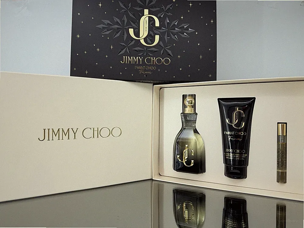 Jimmy Choo I WANT CHOO FOREVER 3pc Gift Set 0.25OZ EDP SPR+3.3OZ B/L+3.3OZ EDP