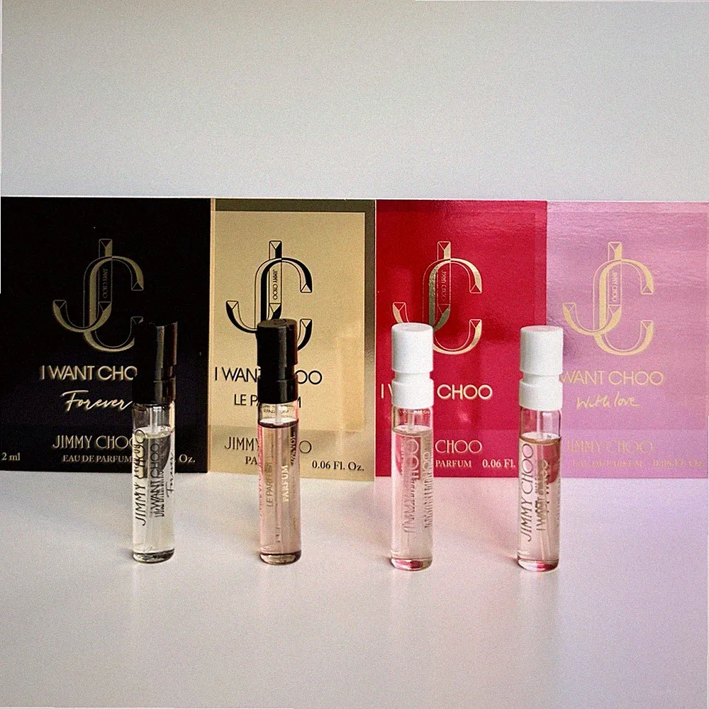 Jimmy Choo I WANT CHOO Perfume Collection Sample Spray Vial 4pc Set