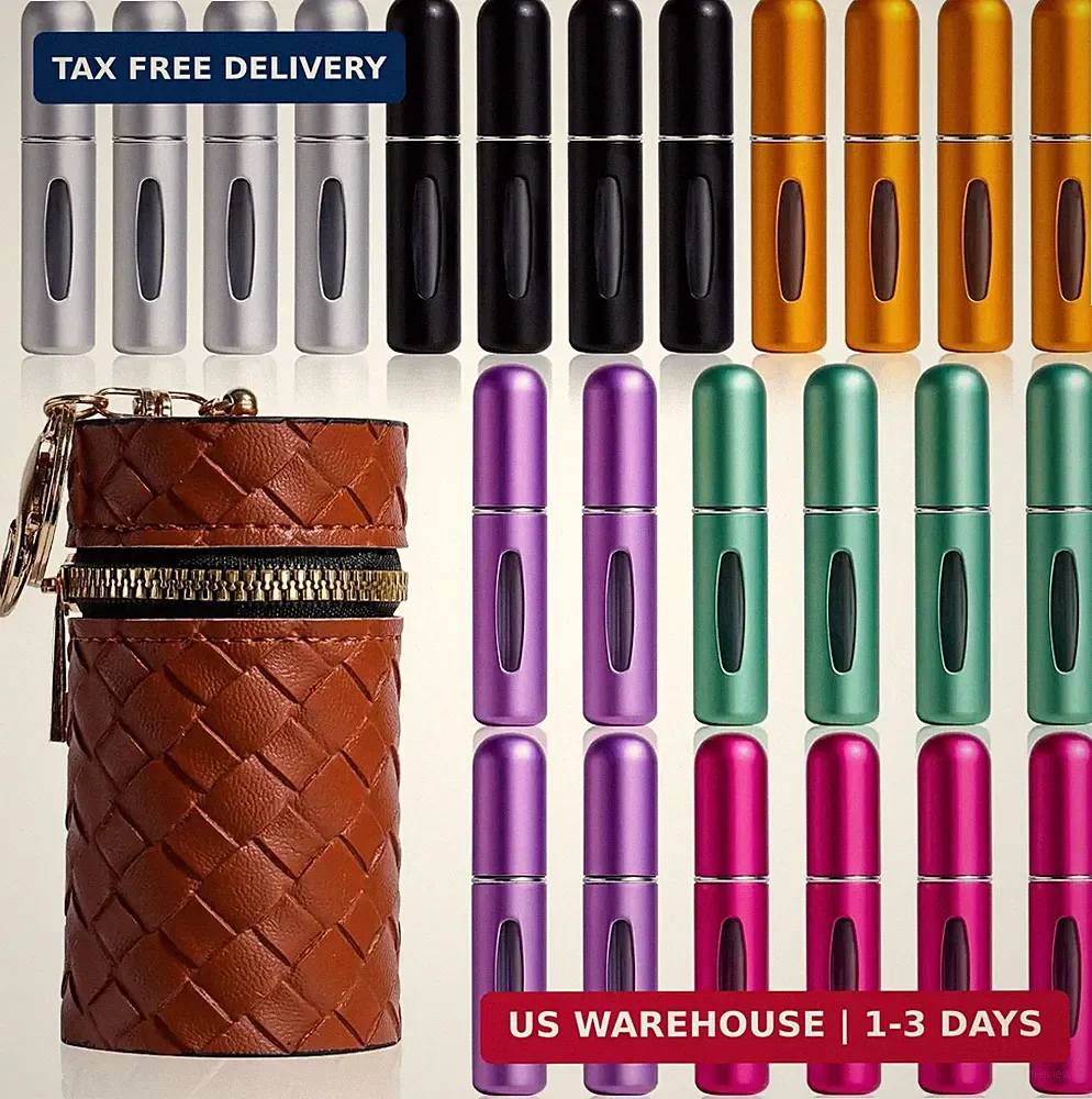 JPNK 24 Pcs Mini Refillable Perfume Portable Atomizer Bottles Travel Size Spray