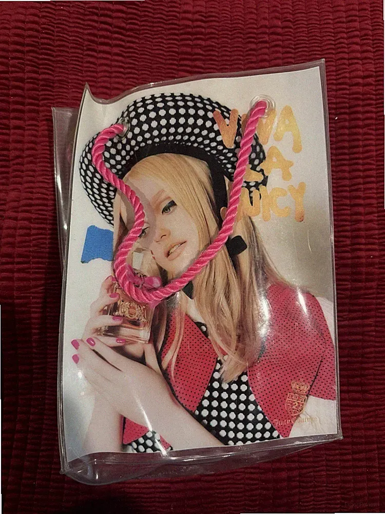 Juicy Couture Cologne perfume Plastic Clear Bag ad 2008 Viva La Juicy Lisa Cant