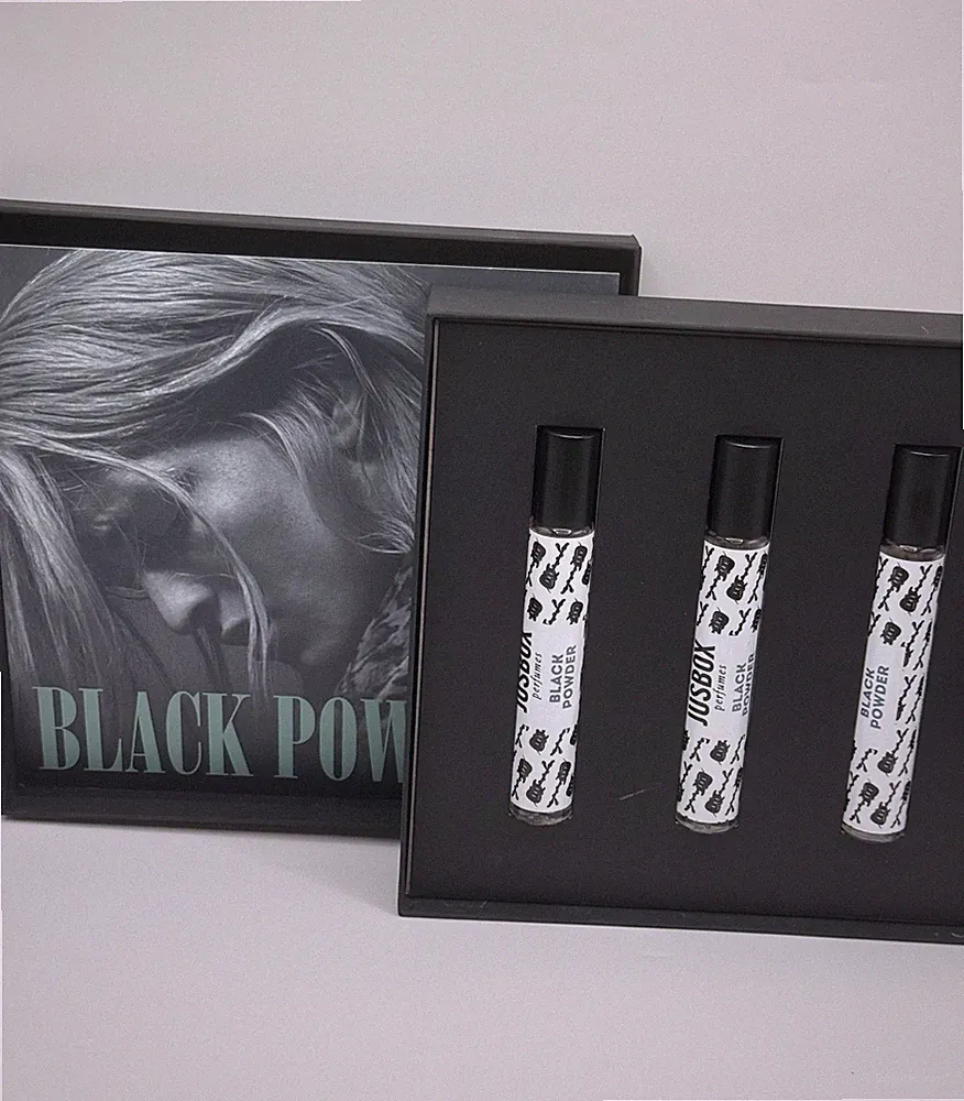 Jusbox Black Powder Eau de Parfum Gift Set 3 X 7.8 mL Travel Sprays