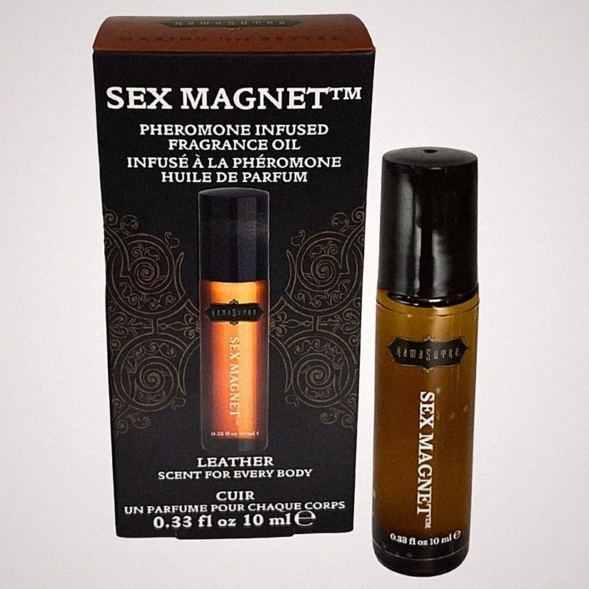KAMASUTRA SEXY MAGNET PHEROMONE ROLL-ON LEATHER SCENT FRAGRANCE OIL